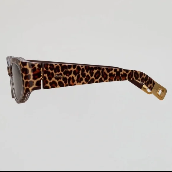 Jacquemus Ovalo Oval Sunglasses - Leopard - Picture 3 of 10